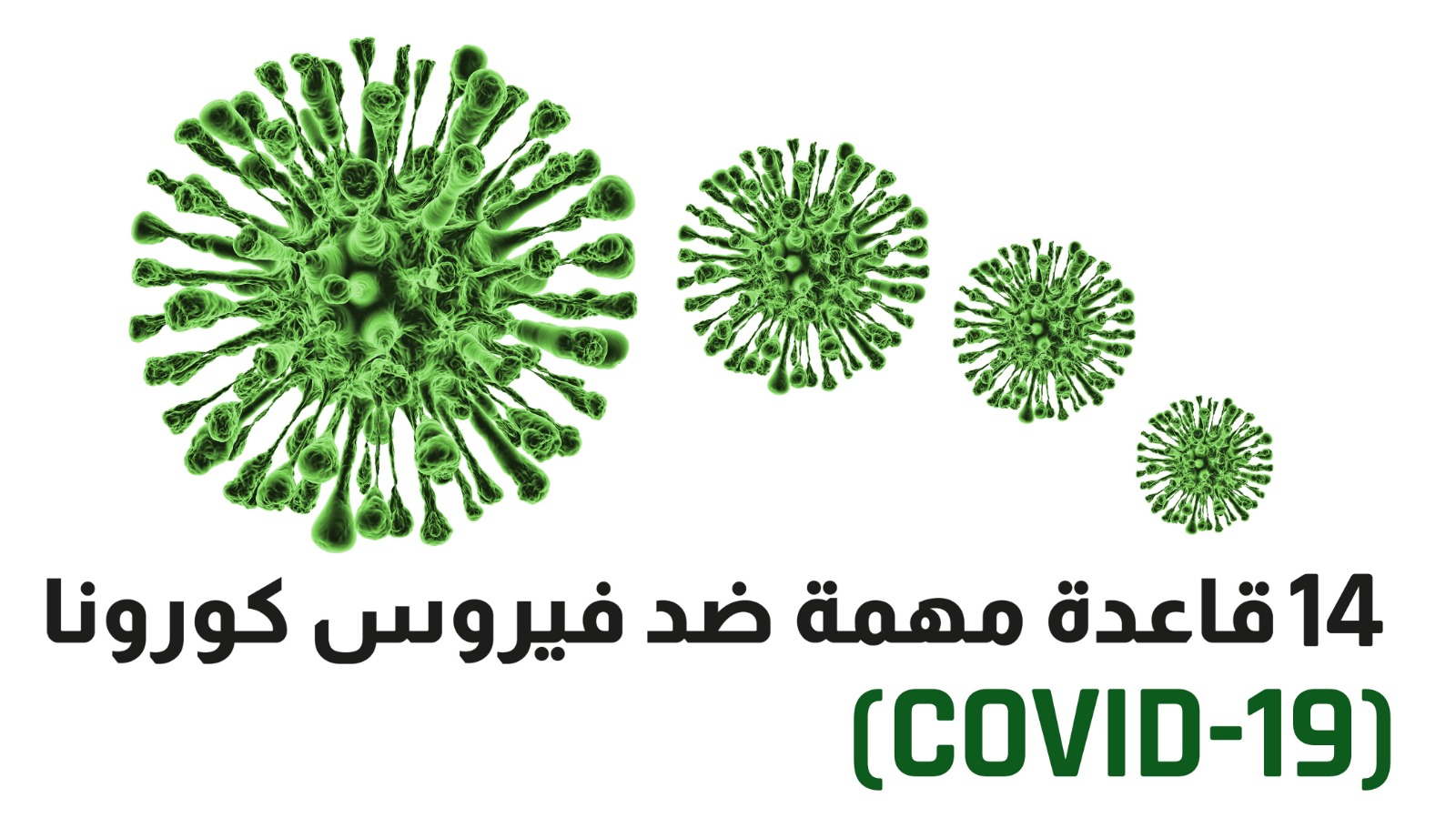 14 قاعدة مهمة ضد فيروس كورونا (COVID-19).